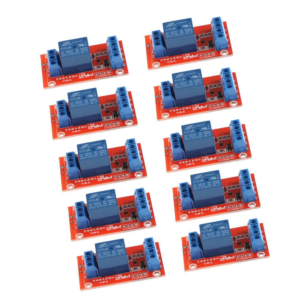 10 Piece 3V 1 Channel Relay Board Module Optocoupler LED for PIC ARM