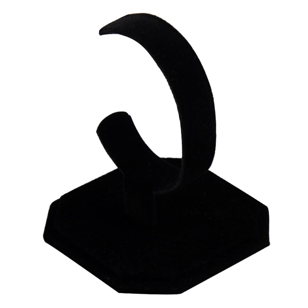 5pcs Black Velvet Watch Bracelet Jewelry Showcase Display Stand Holder Rack