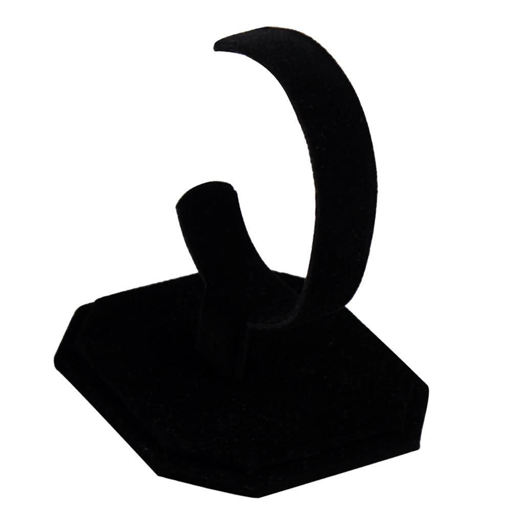 5pcs Black Velvet Watch Bracelet Jewelry Showcase Display Stand Holder Rack