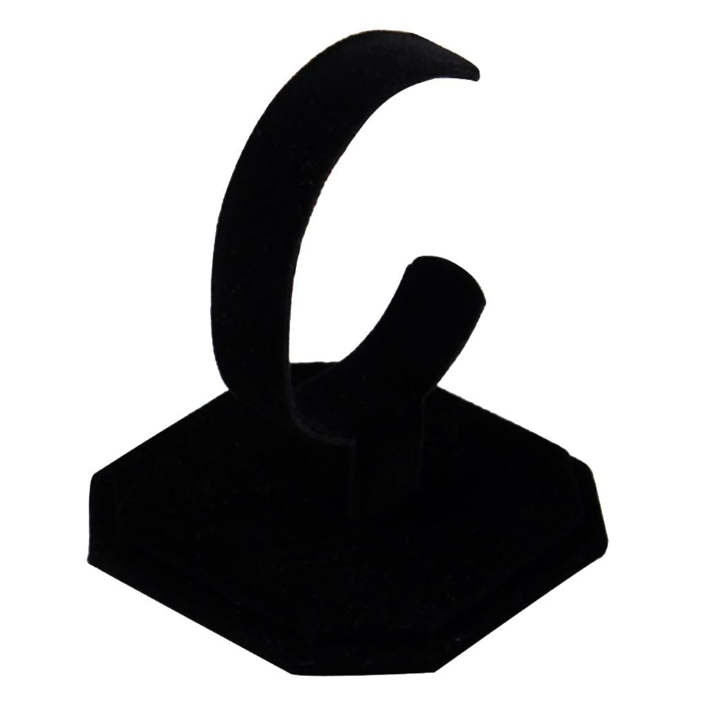 5pcs Black Velvet Watch Bracelet Jewelry Showcase Display Stand Holder Rack