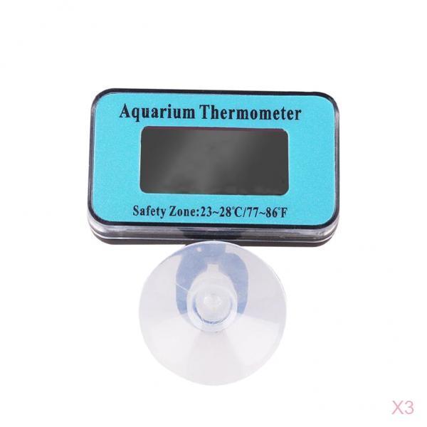 3-Pack Digital LCD Fish Tank Aquarium Temperature Meter Thermometer Submerge