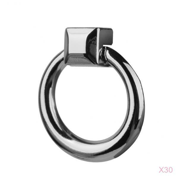 30 Pieces Modern Door Drawer Cupboard Bin Pull Handle Knob Pull Ring Silver