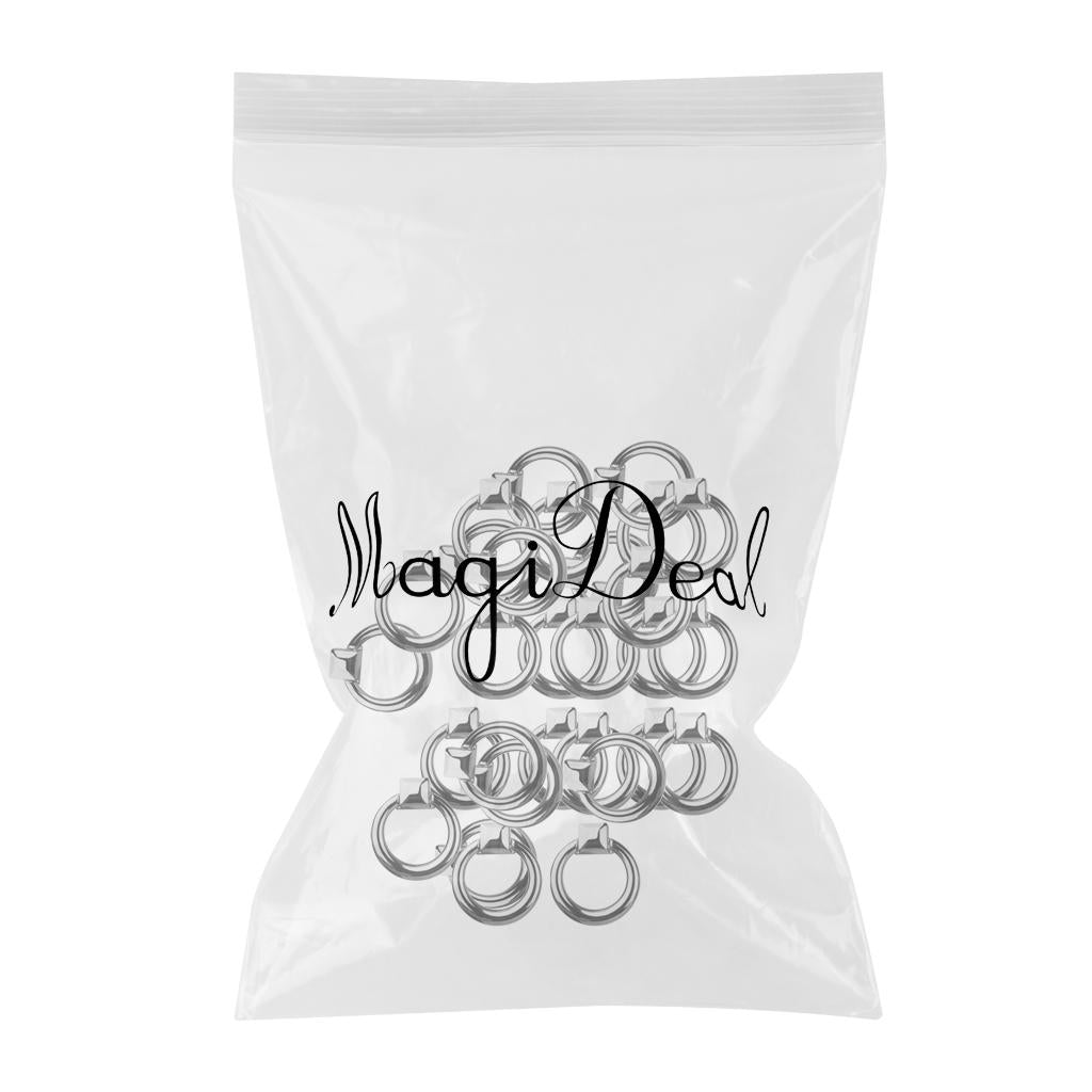 30 Pieces Modern Door Drawer Cupboard Bin Pull Handle Knob Pull Ring Silver