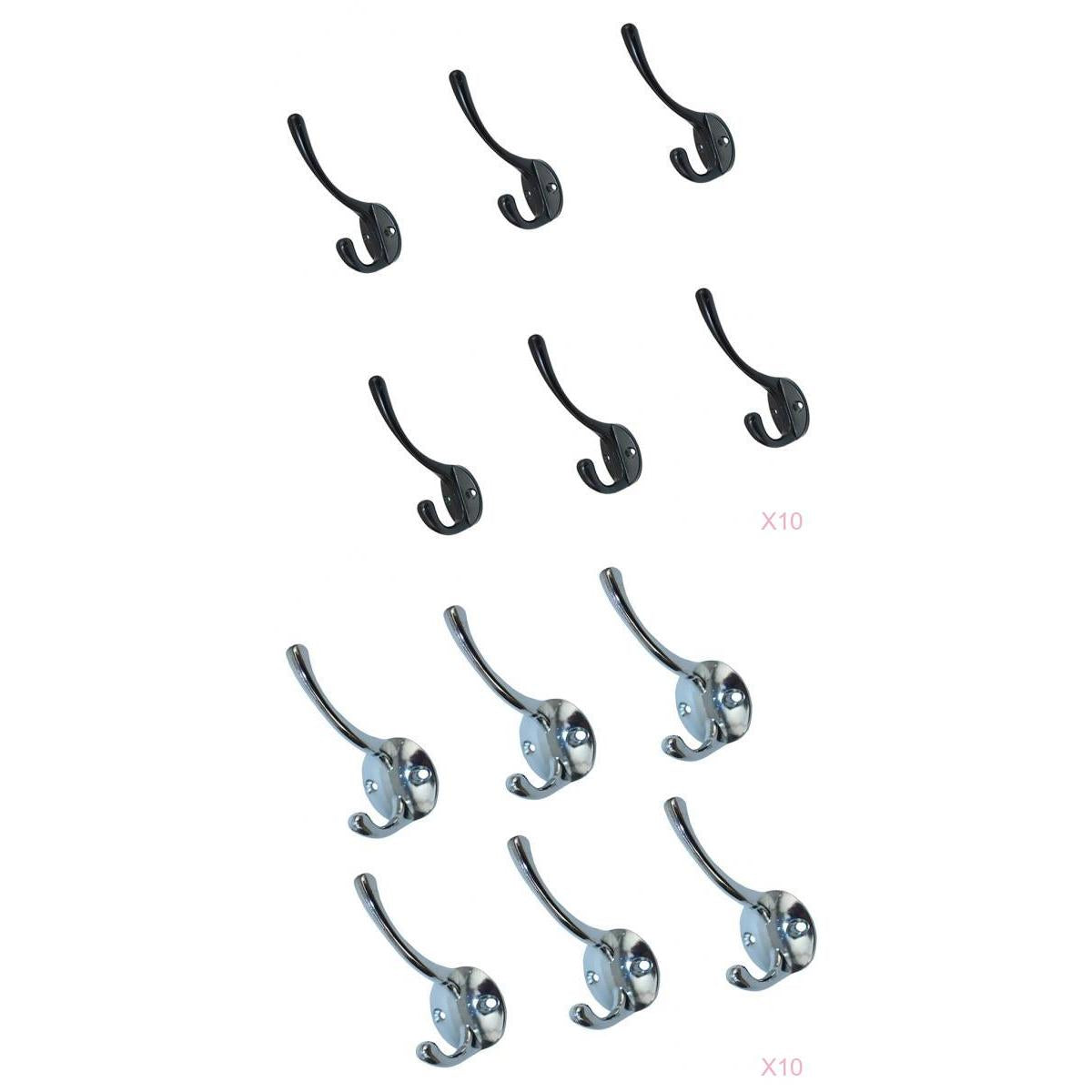 12 Pieces Retro Alloy Door Wall Wardrobe Hooks Holder Key Towel HAT Hanger