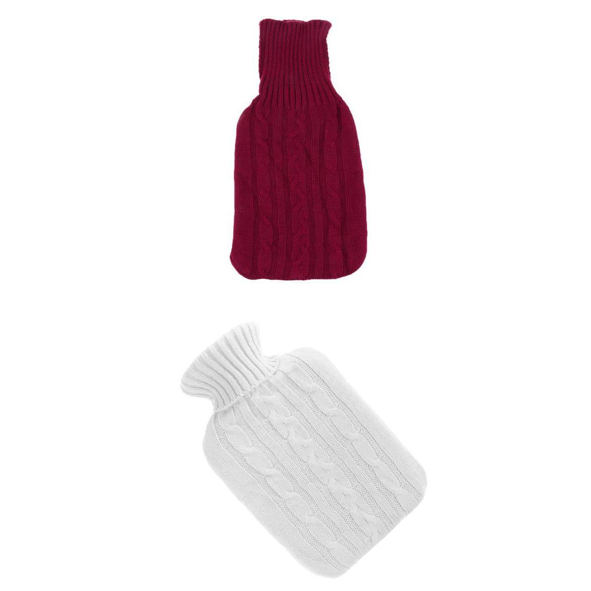 2 Piece Thick Knitted Cover Case For 2000ml Rubber Hot Water Bottle Bag
