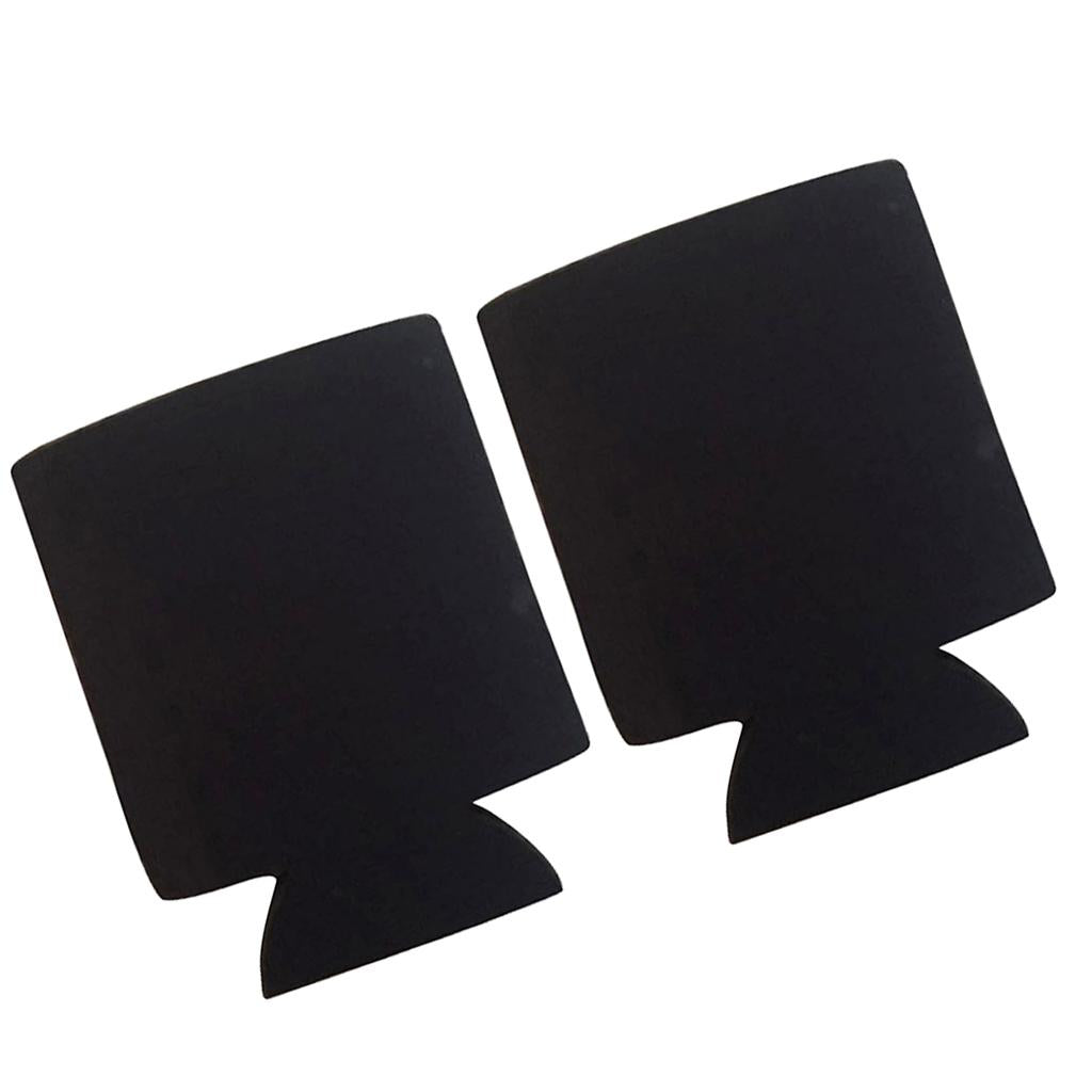 2 Pieces Neoprene Cooling Beer Drinks Bottle Tin Cooler Sleeve Holder Black