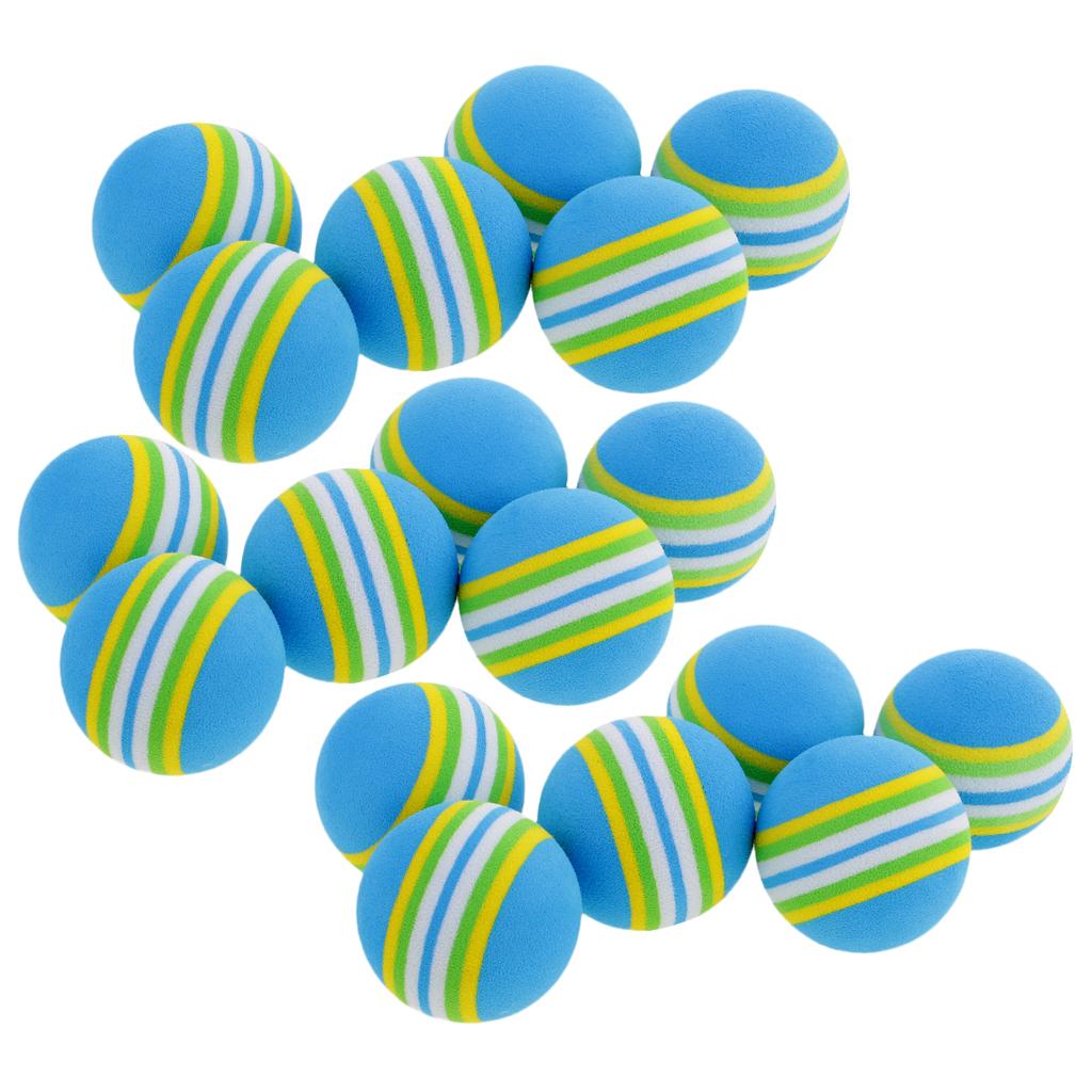 18 Pieces Sponge Foam Soft Stripe Golf Balls for Golf Training Practice