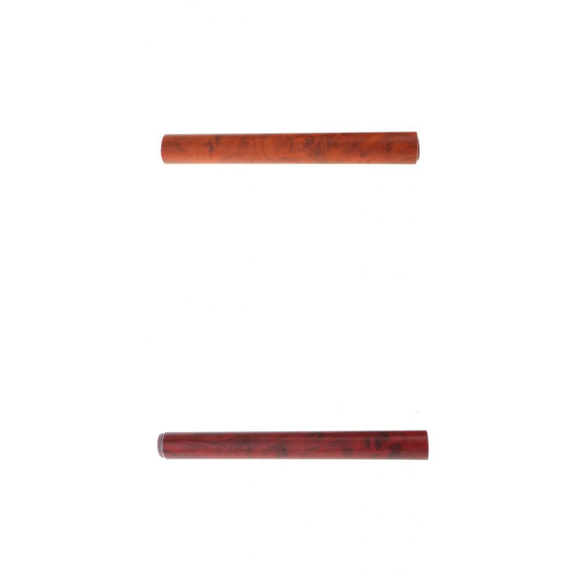 1 Pair 40''x17'' Wood Grain Textured Car Wrap Sticker Decal Sheet Red+Orange