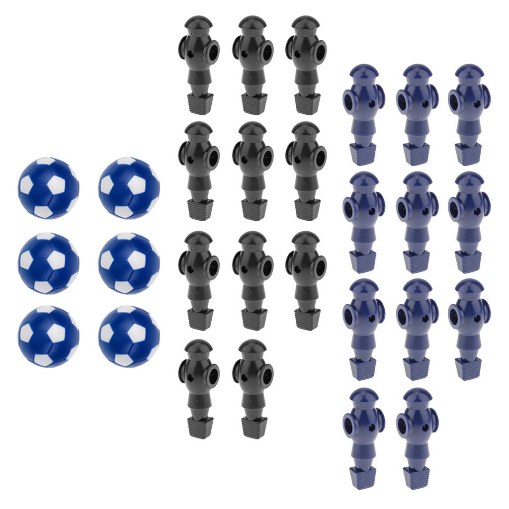 22 Pcs 5/8 Foosball Man Table Soccer Player with 6 Pieces Foosball Balls"