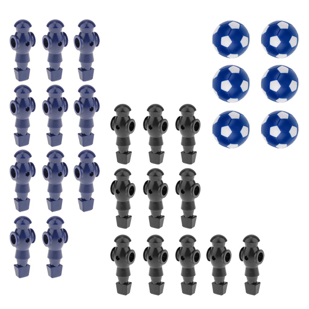 22 Pcs 5/8 Foosball Man Table Soccer Player with 6 Pieces Foosball Balls"