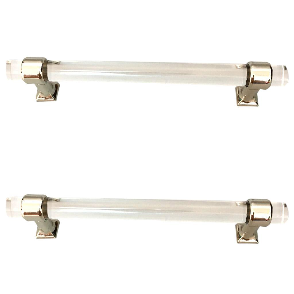 2Pieces Acrylic Door Pull Knob Drawer Cabinet Cupboard Handle Hardware 128MM