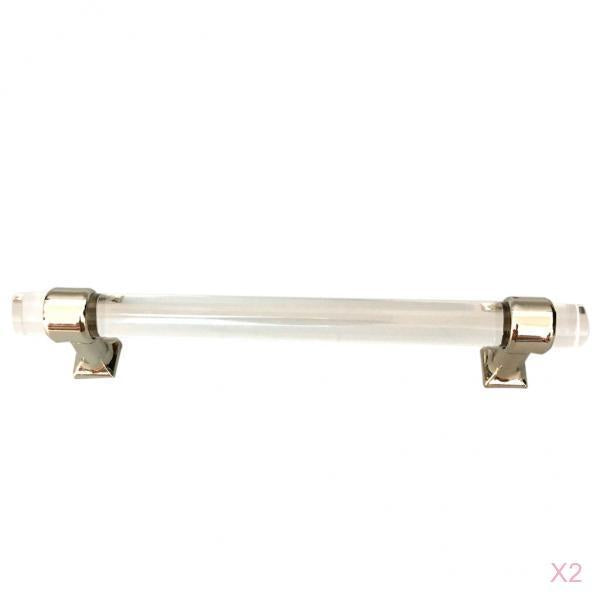 2Pieces Acrylic Door Pull Knob Drawer Cabinet Cupboard Handle Hardware 128MM
