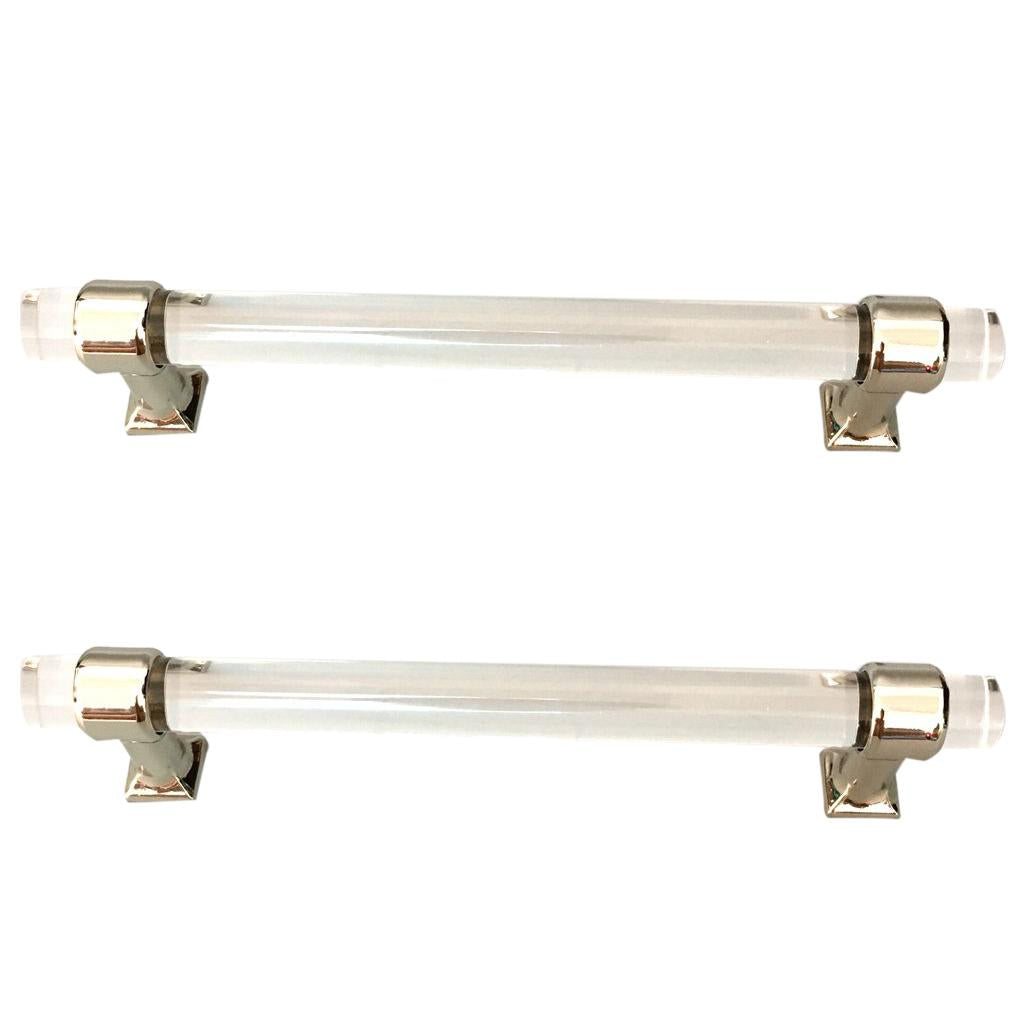 2Pieces Acrylic Door Pull Knob Drawer Cabinet Cupboard Handle Hardware 128MM