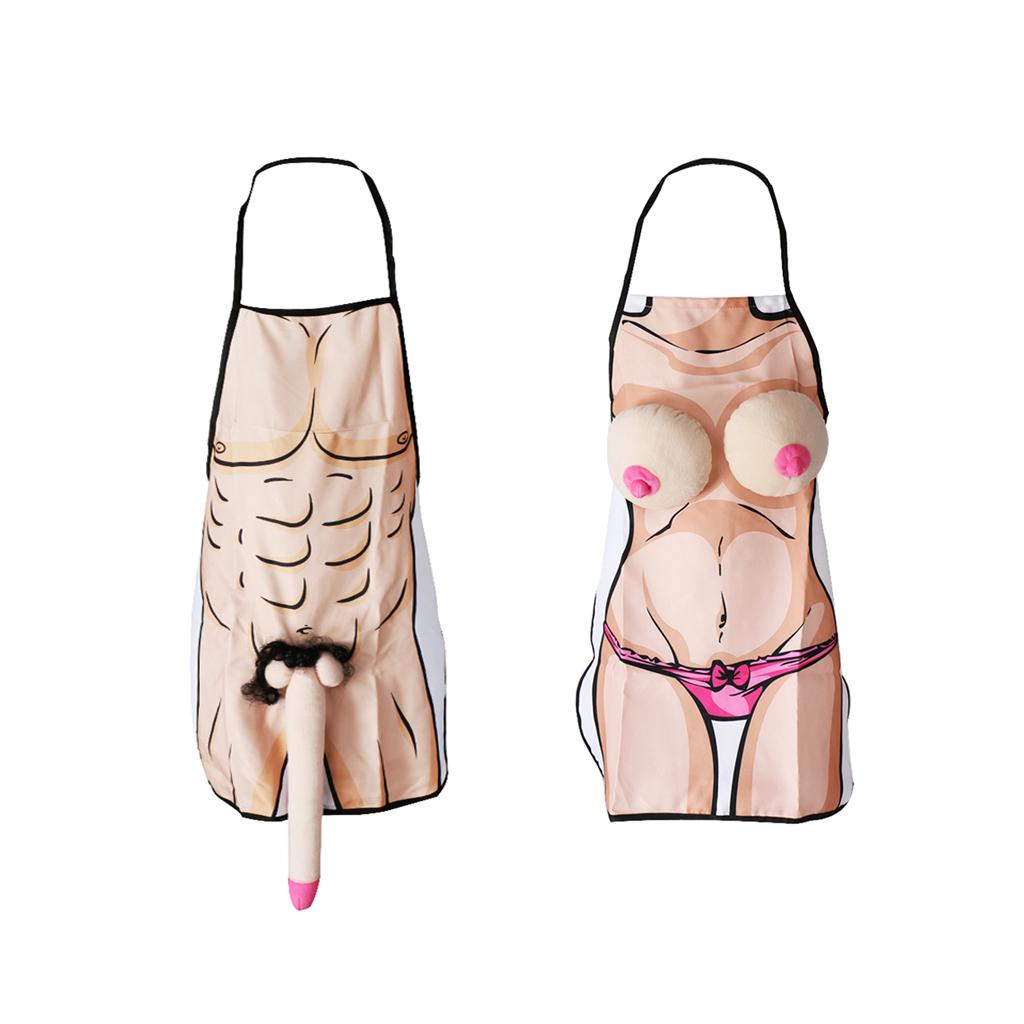 2pcs/Set Naughty Adult Boob Willy 3D Apron Hen Stag Night Party Accessories