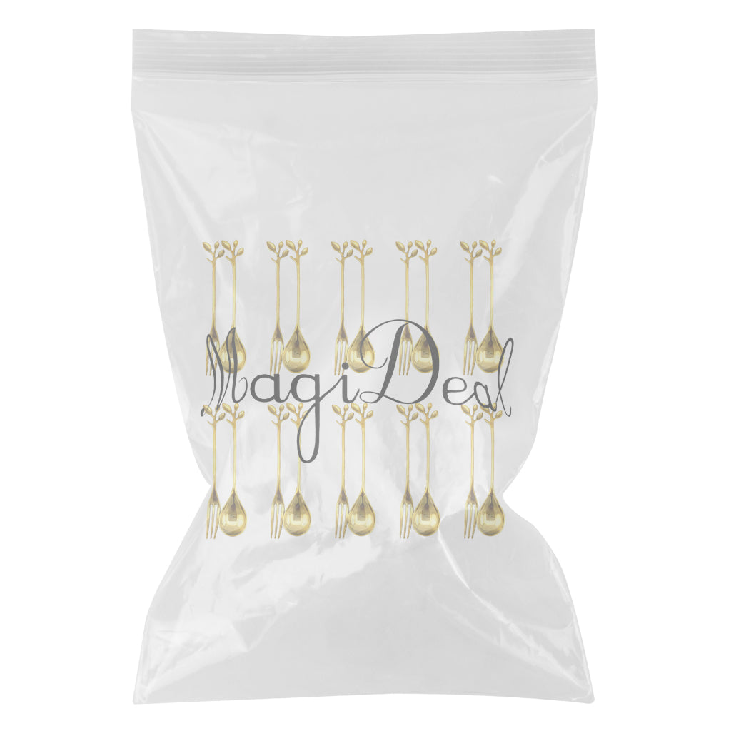 10 piece Polished Spoon & Fork Cutlery Set for Kitchen Dining Bar Hotel Cafe