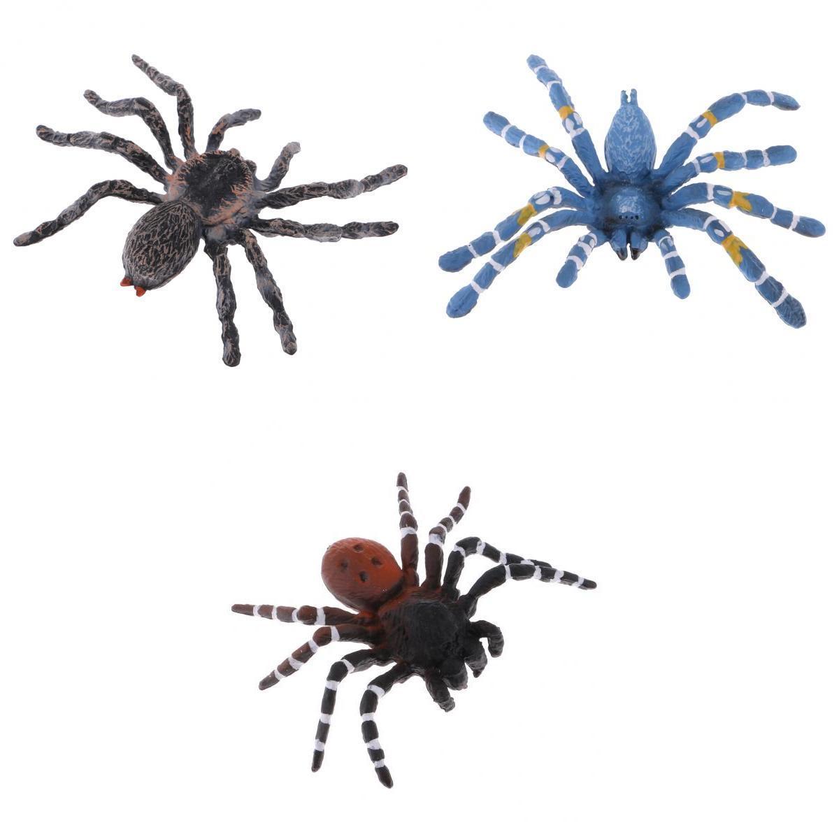 3x Realistic Spider Animal Model Figure Figurine Kids Educational Toys Decor