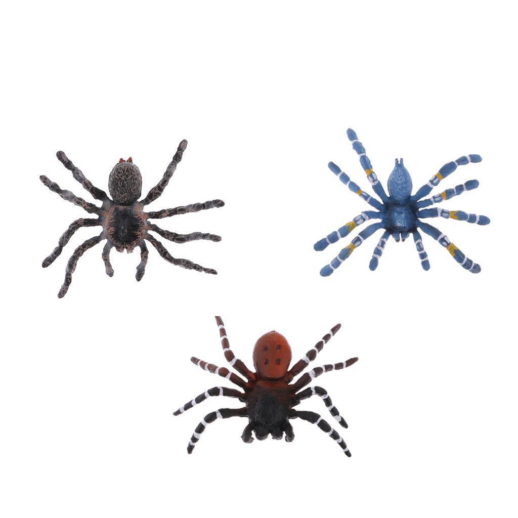 3x Realistic Spider Animal Model Figure Figurine Kids Educational Toys Decor