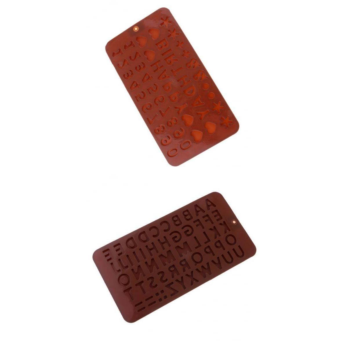 2pcs Alphabet Letter Number Silicone Fondant Mold Cake Chocolate Baking Tool