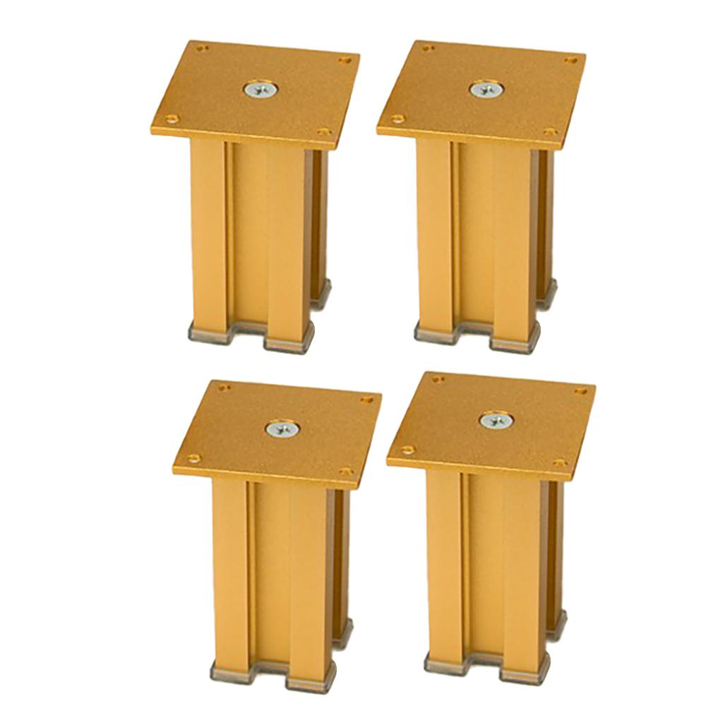 Aluminum Alloy Sofa Leg Furniture Plinth Stand Feet for Cupboard Cabinet 12cm Gold