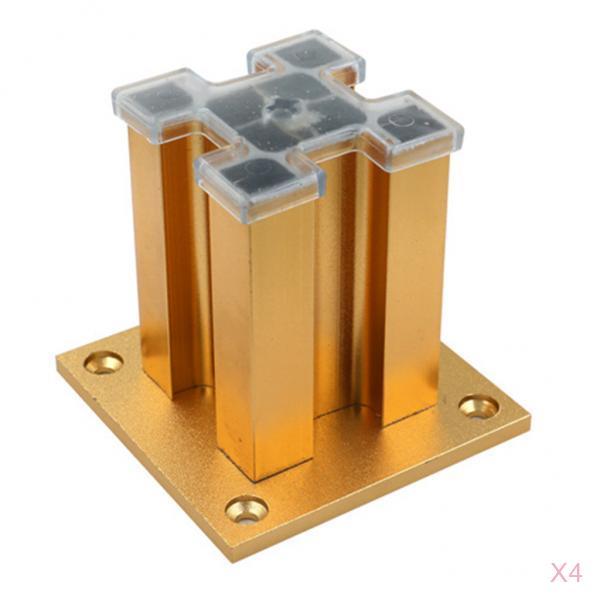 Aluminum Alloy Sofa Leg Furniture Plinth Stand Feet for Cupboard Cabinet 12cm Gold