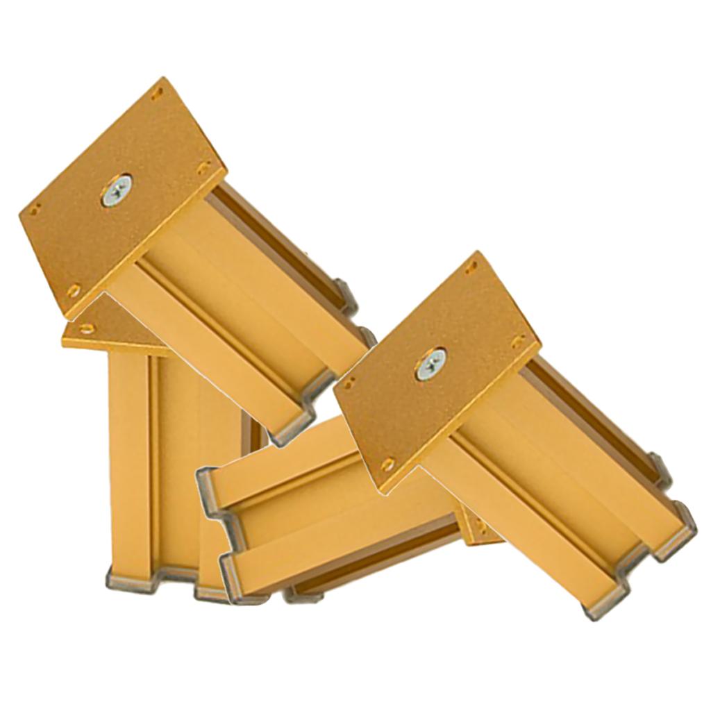 Aluminum Alloy Sofa Leg Furniture Plinth Stand Feet for Cupboard Cabinet 12cm Gold