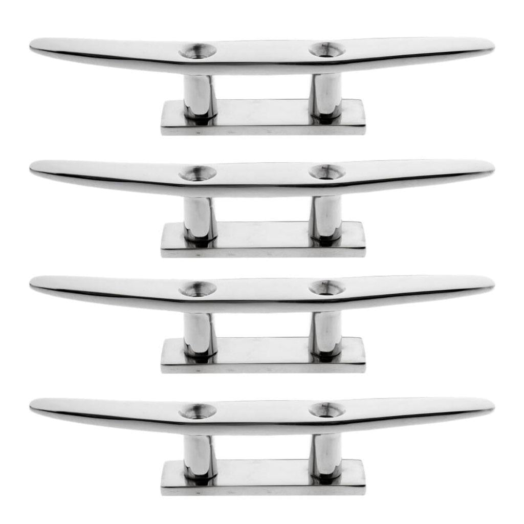 4 Pieces 8 316 Stainless Steel Marine Boat Flat Top Low Cleat Rope Tie"