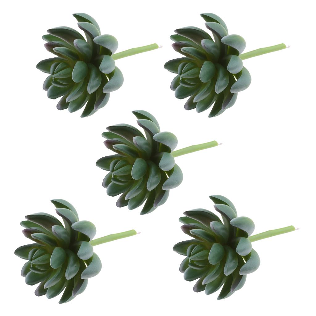 5 Pieces Artificial Plastic Succulent Plants Cactus Home Decor Greenery 16cm
