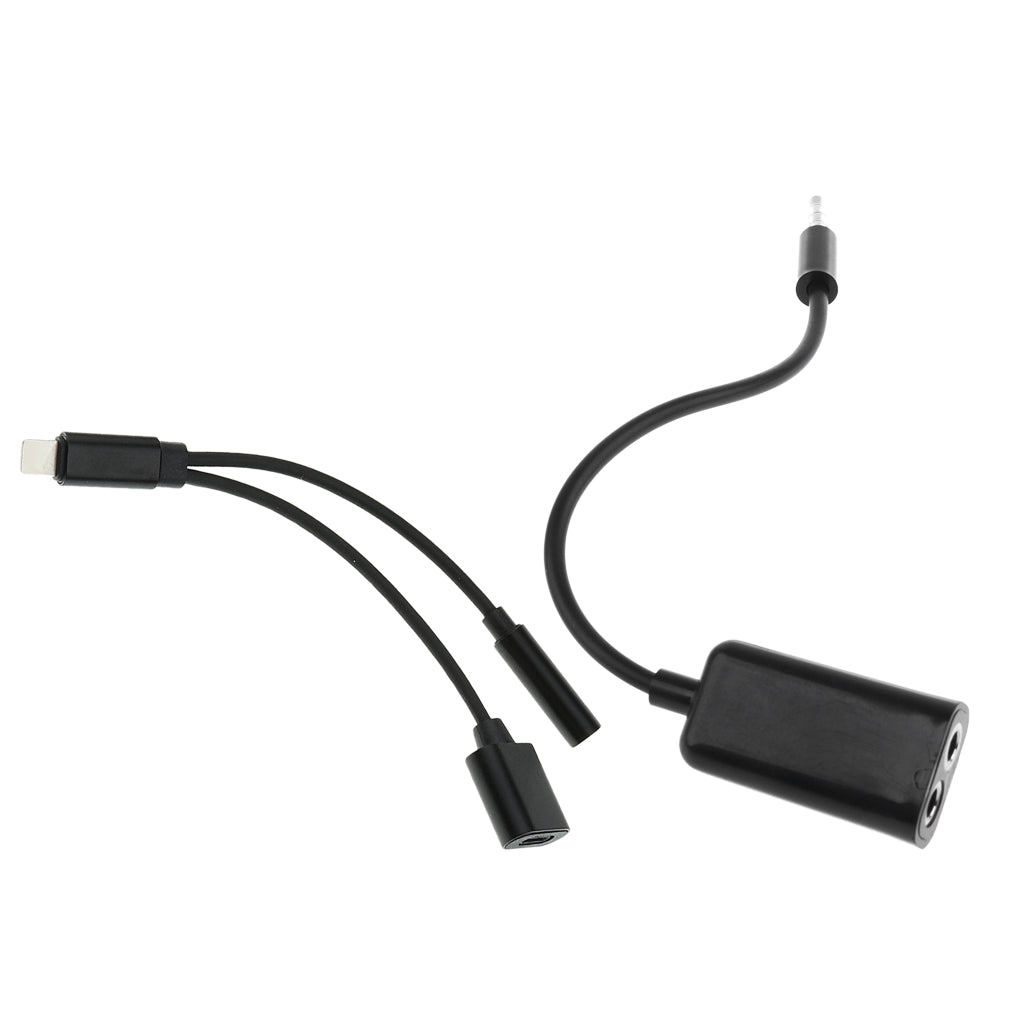 3.5mm Headphone Audio Adapter Charger Cable + Audio Splitter cable