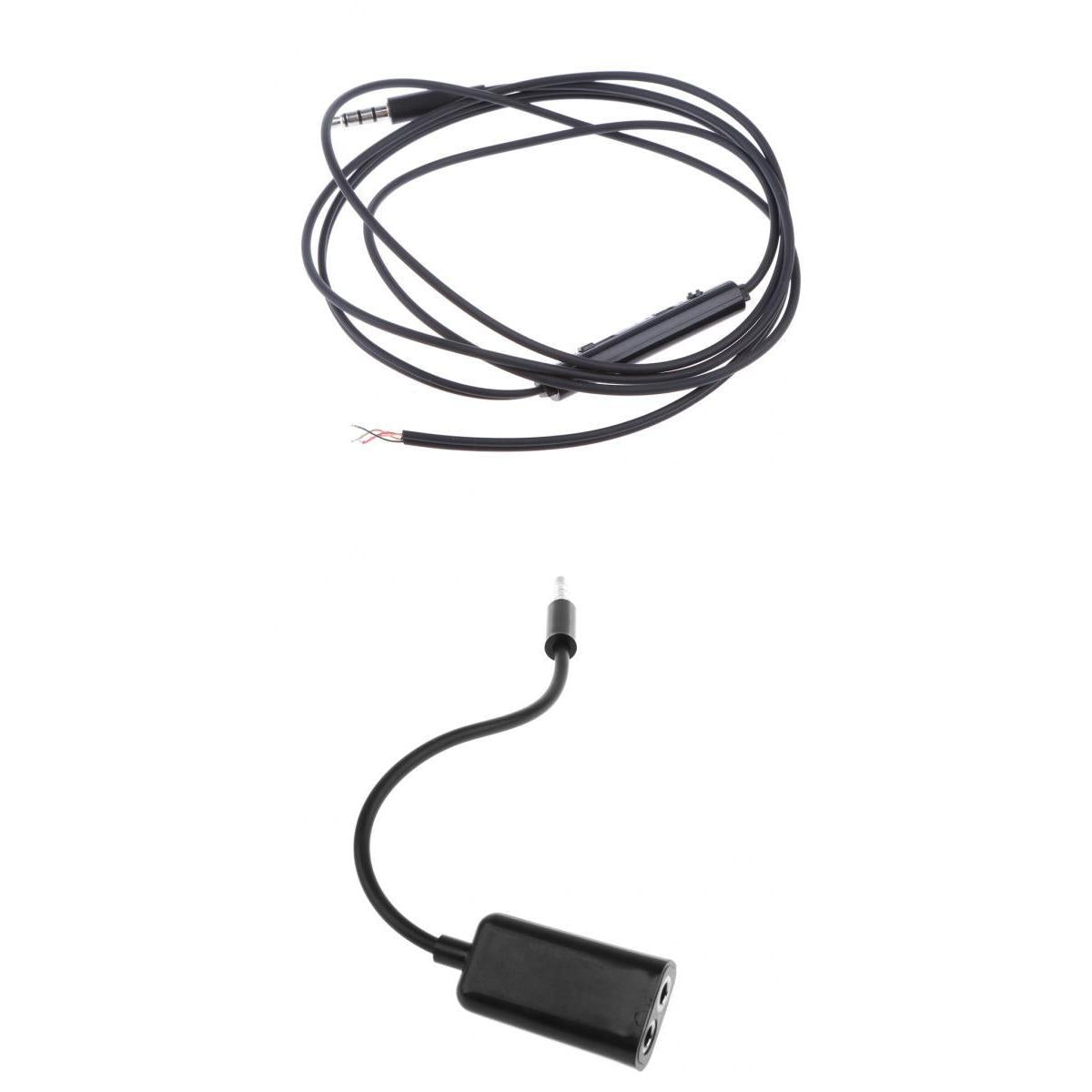 3.5mm Male to 2 Port 3.5mm Female Audio Splitter +DIY Earphone Cable
