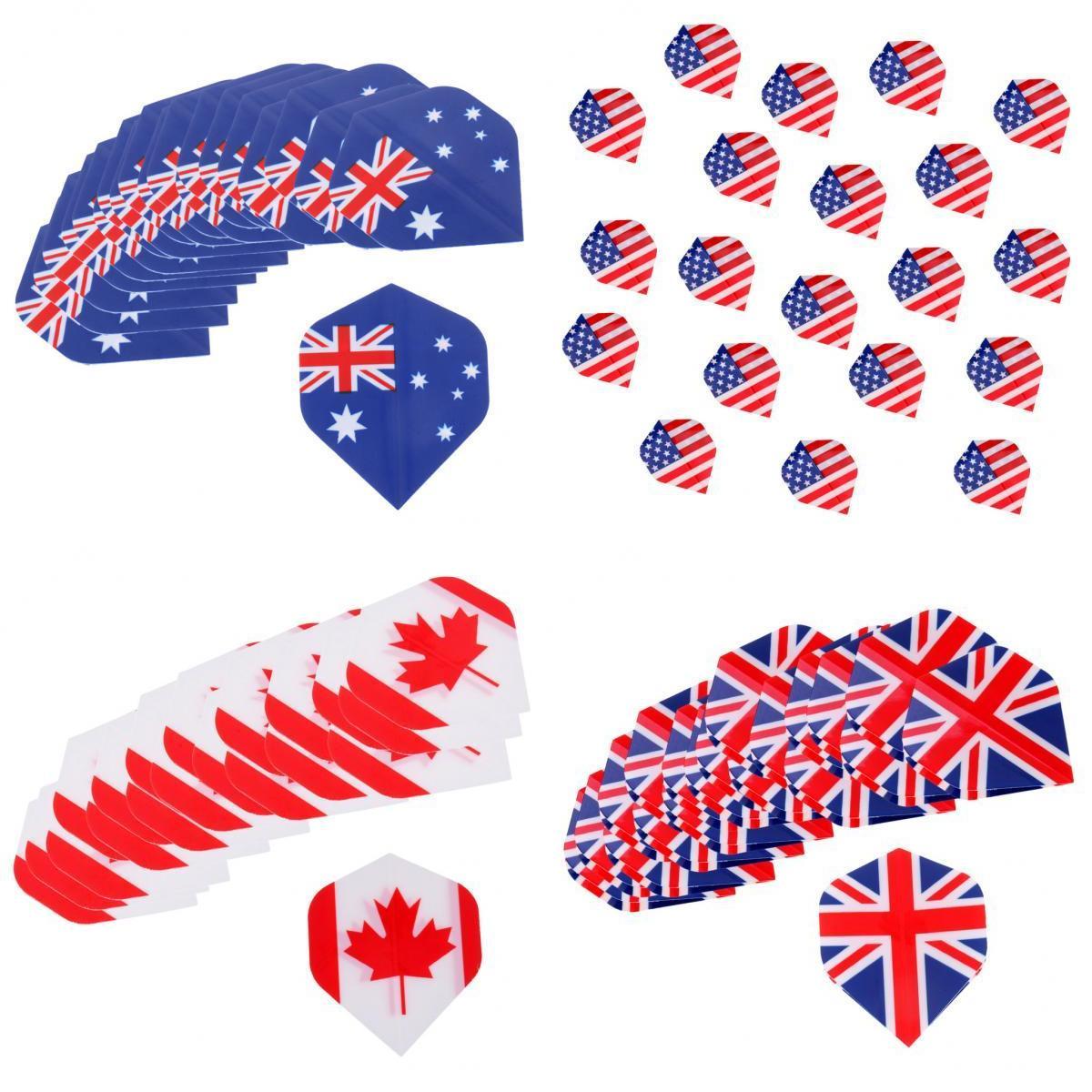 80 Pieces National Flag Standard Dart Flights Professional PET Darts Flights