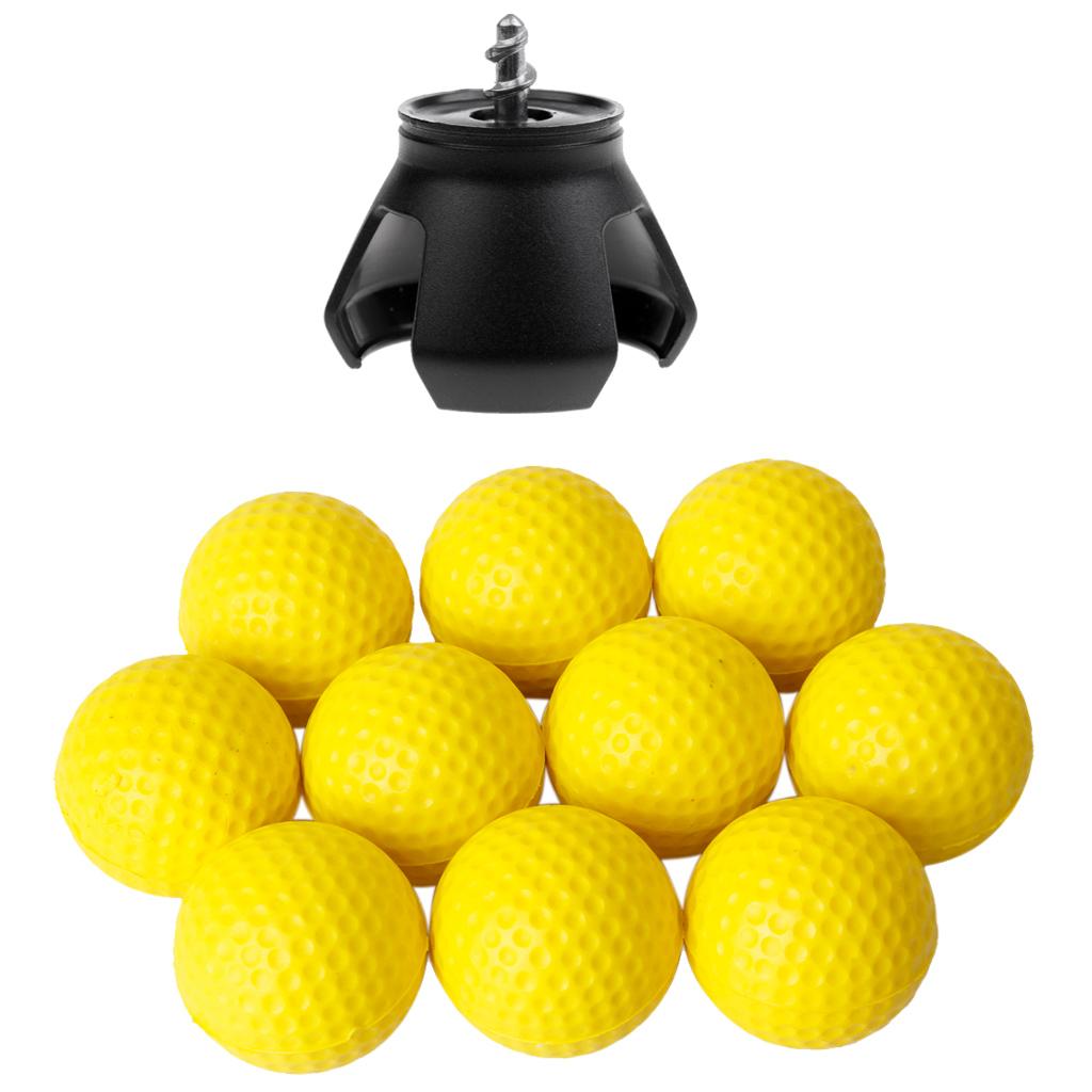 10pcs PU Golf Ball Training Soft Foam Practice Balls + Golf Ball Pick Up