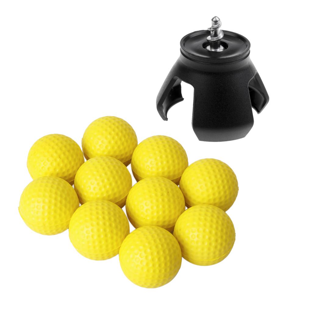 10pcs PU Golf Ball Training Soft Foam Practice Balls + Golf Ball Pick Up
