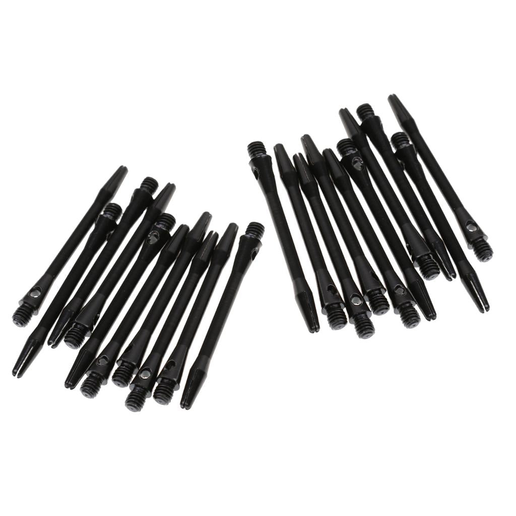 20 Pieces Durable 53mm 2BA Thread Aluminium Alloy Dart Shafts Stems Black