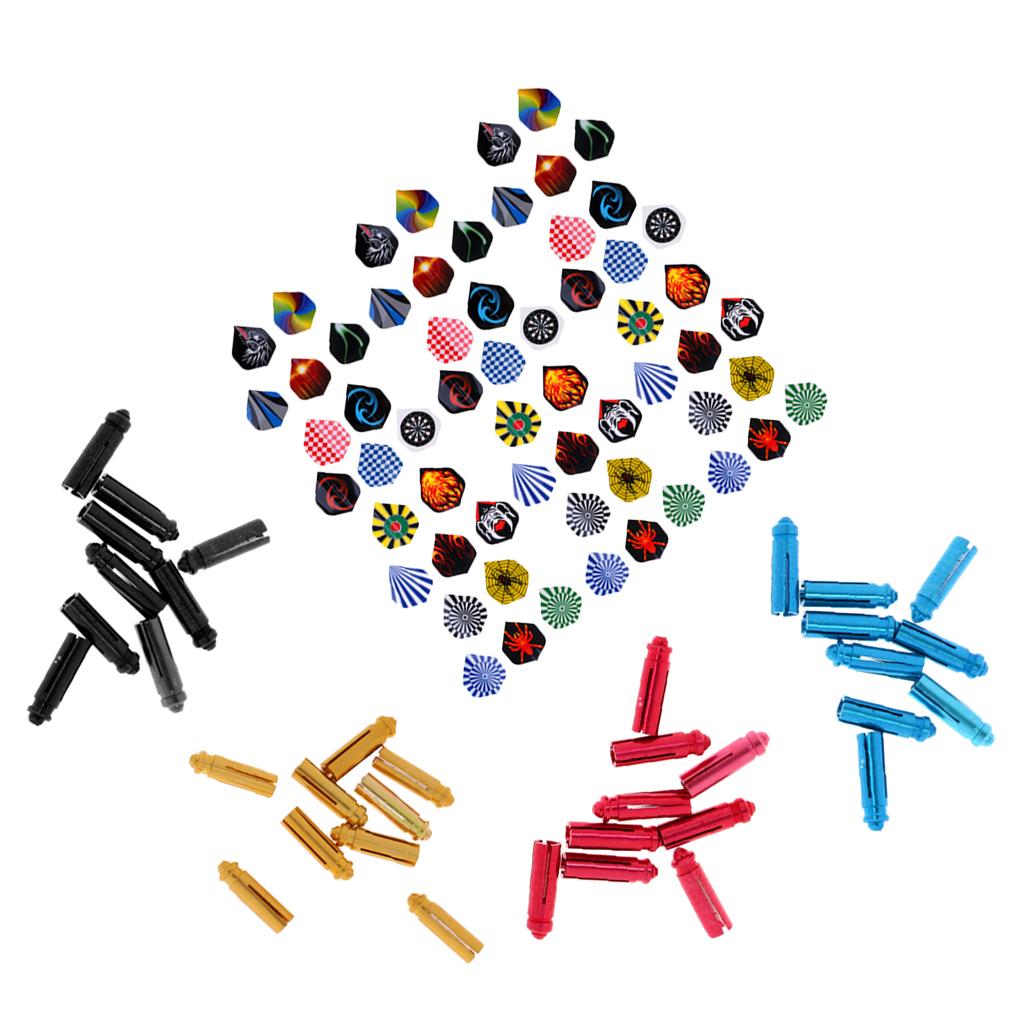 36 Pieces Dart Flight Savers Protectors Plus 60 Pieces Assorted Dart Flights