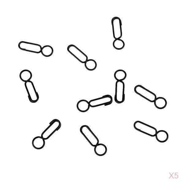 50pcs Mini Carp Fishing Quick Link Clips Round Head Snap Safty Connector Pin