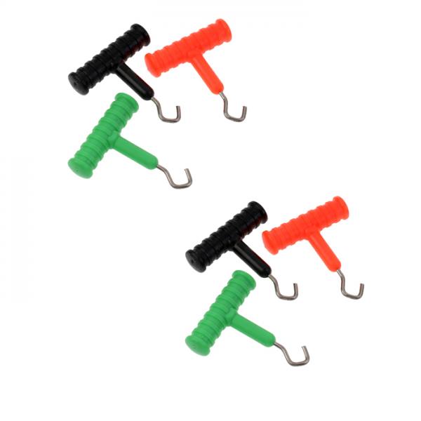 6Pcs Fishing Bait Rig Hook Knot Tool Knot Hook Puller Carp Terminal Tackle