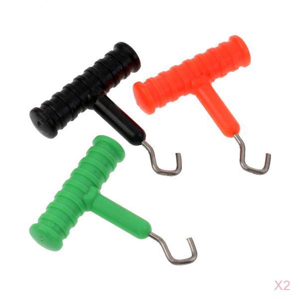 6Pcs Fishing Bait Rig Hook Knot Tool Knot Hook Puller Carp Terminal Tackle