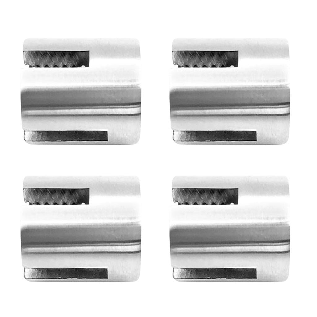 4 Pieces Stainless Steel 316 Marine Grade 3mm Wire Rope Holder Cross Clip