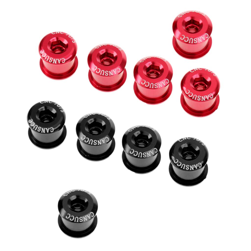 10Pcs Aluminum Alloy Bike Bicycle Chainring Crankset Bolt Screws M8 x 7mm