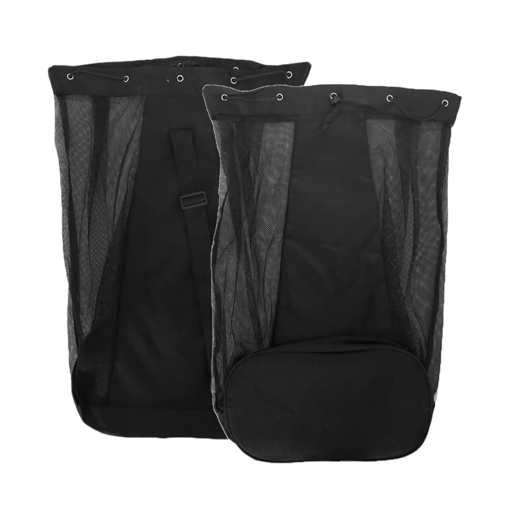 2 Pieces Heavy Duty Soccer Ball/Basketball/Volleyball Mesh Bag Hold 15 Balls