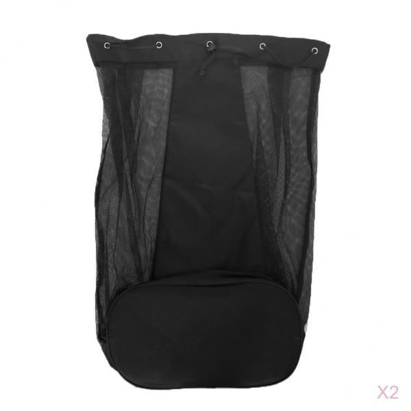 2 Pieces Heavy Duty Soccer Ball/Basketball/Volleyball Mesh Bag Hold 15 Balls