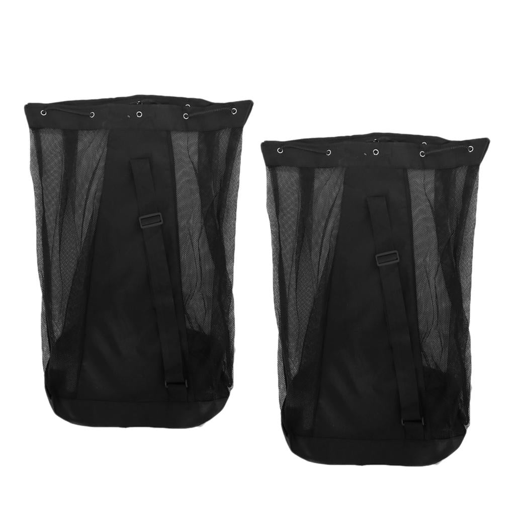 2 Pieces Heavy Duty Soccer Ball/Basketball/Volleyball Mesh Bag Hold 15 Balls