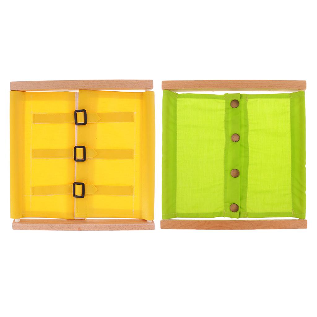 2 Pieces Montessori Early Development Materials Small Buttons Dressing Frame