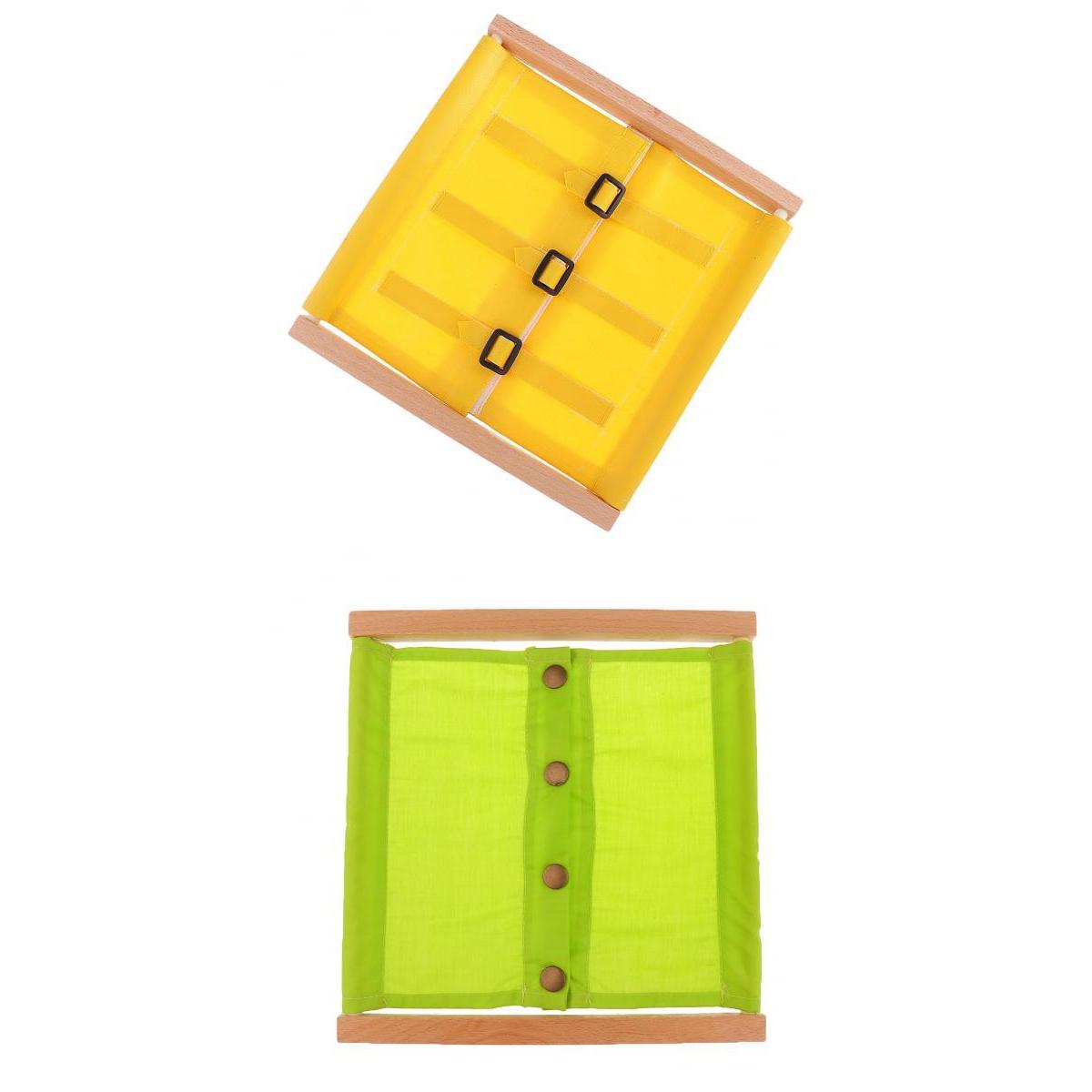 2 Pieces Montessori Early Development Materials Small Buttons Dressing Frame