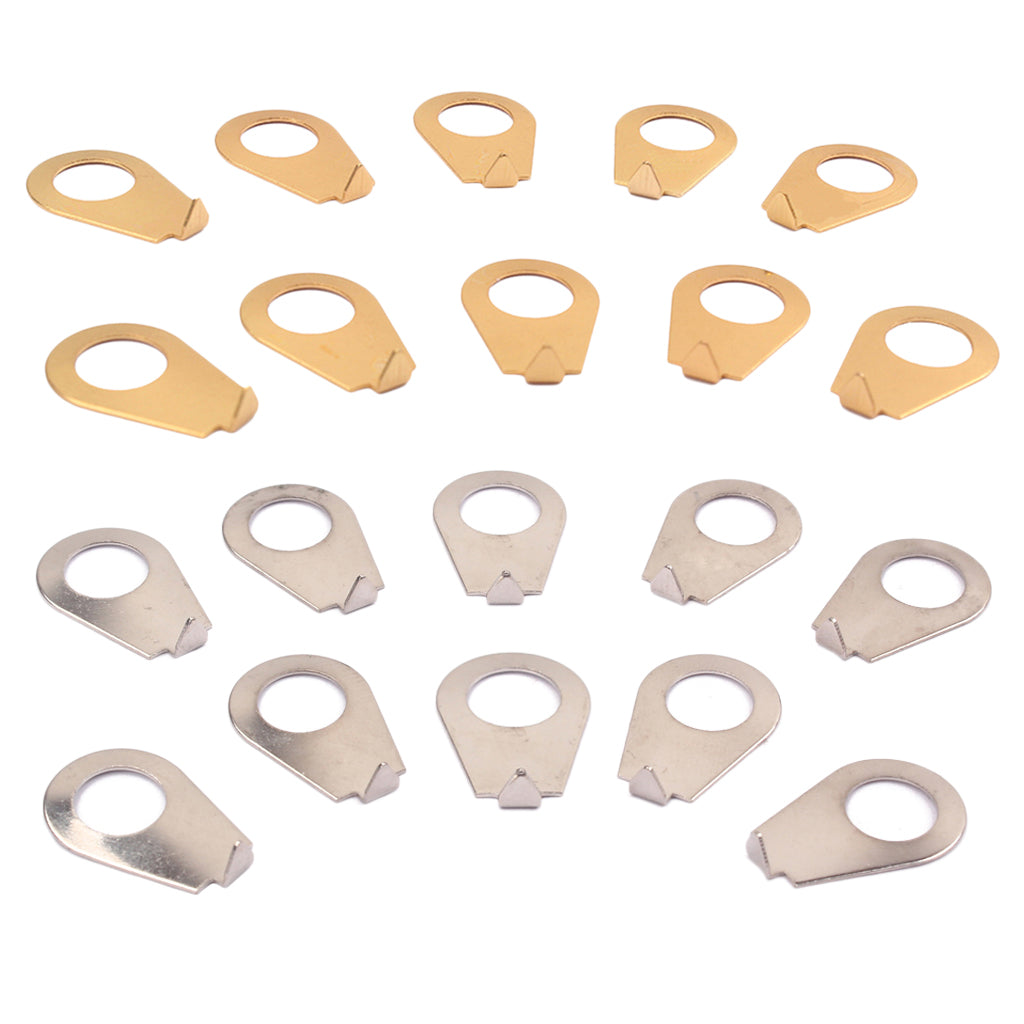 20PCS Guitar Knobs Pointer Plate Knob Position Indicator Silver Gold