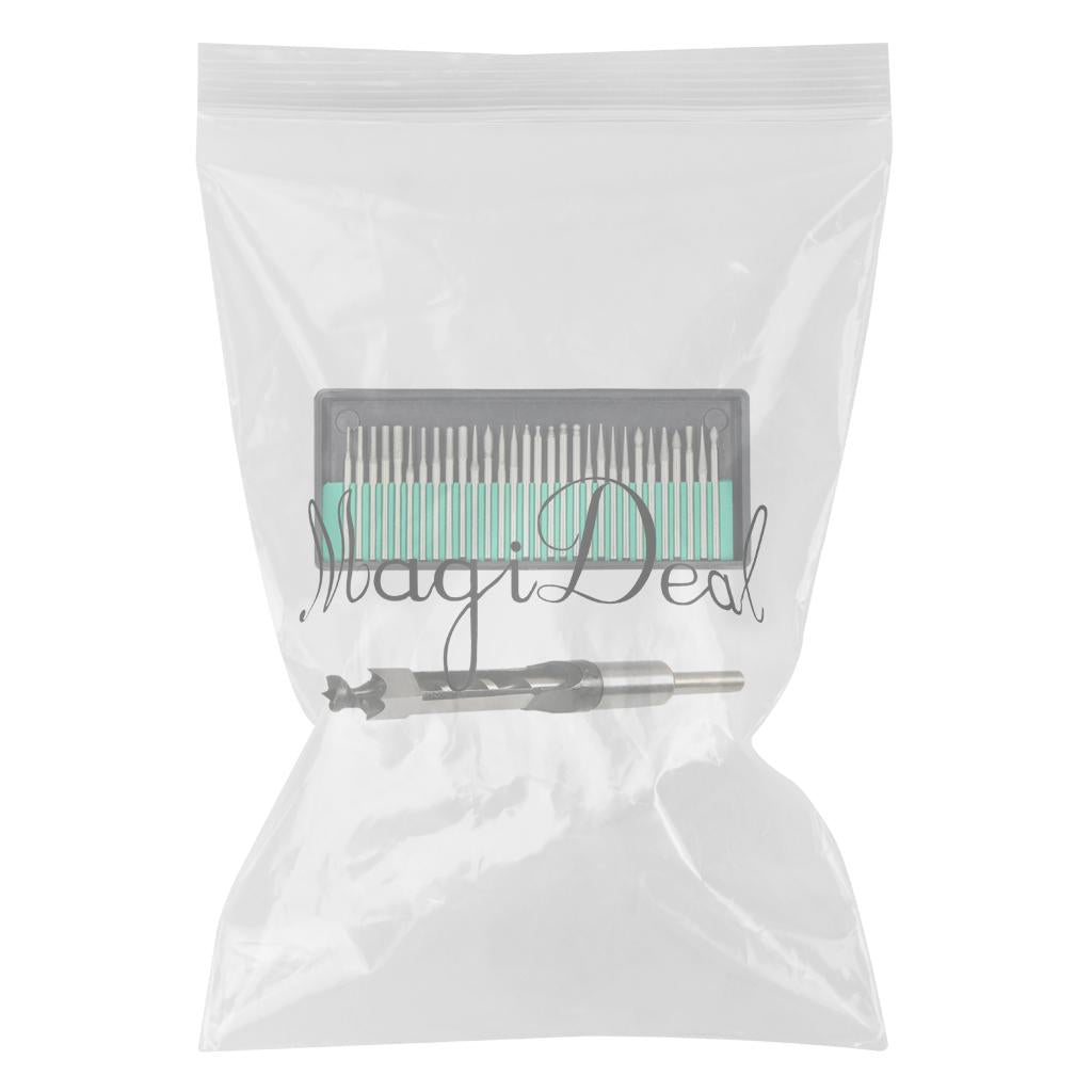 30 Grinding Head 3mm Shank + Square Hole Saw Wood Drill Bit 12mm