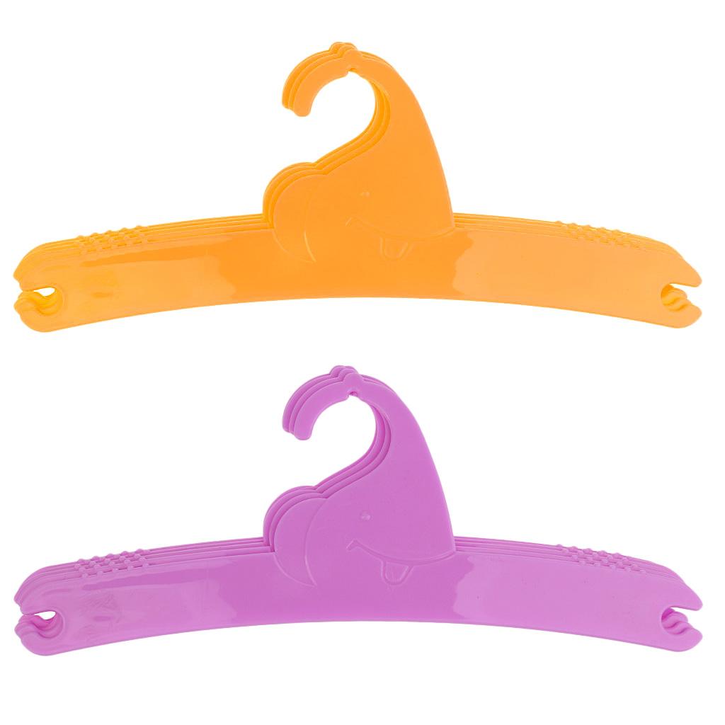 10 Pcs Children's Plastic Clothes Hangers Kids Outfit Coat Garment Hanging