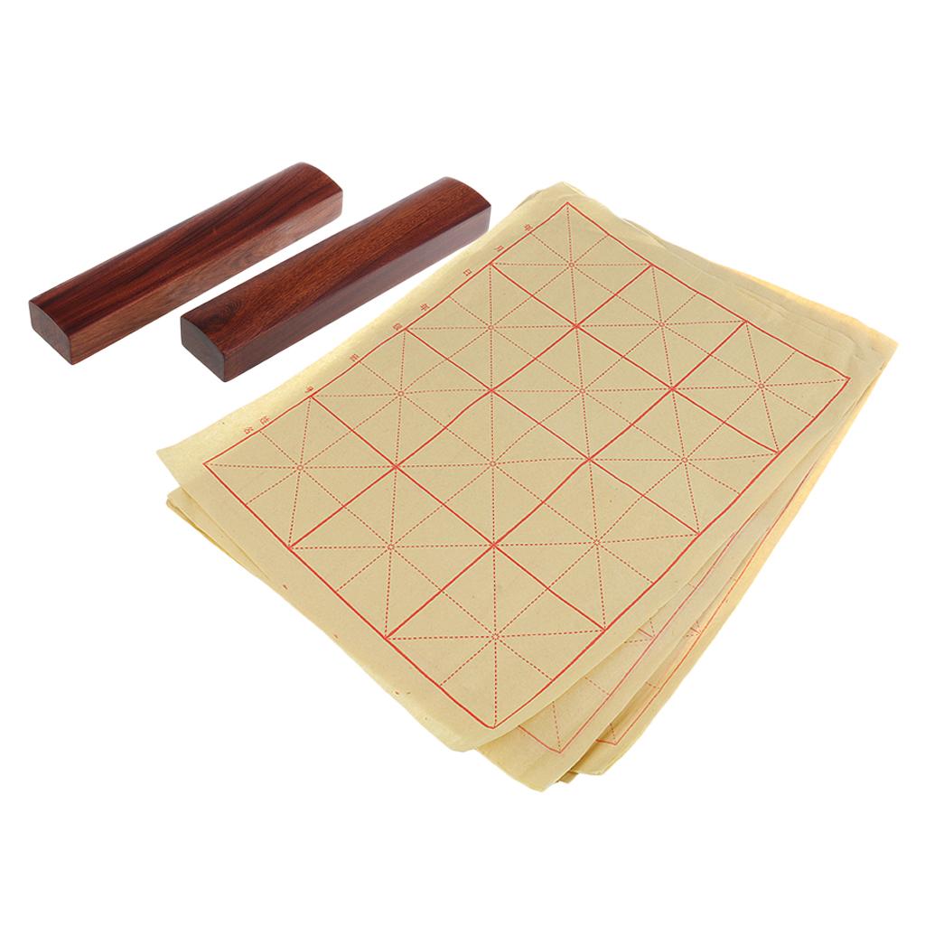 Chinese Calligraphy Paperweight + 1 Pack Chinese Xuan Paper Rice Paper