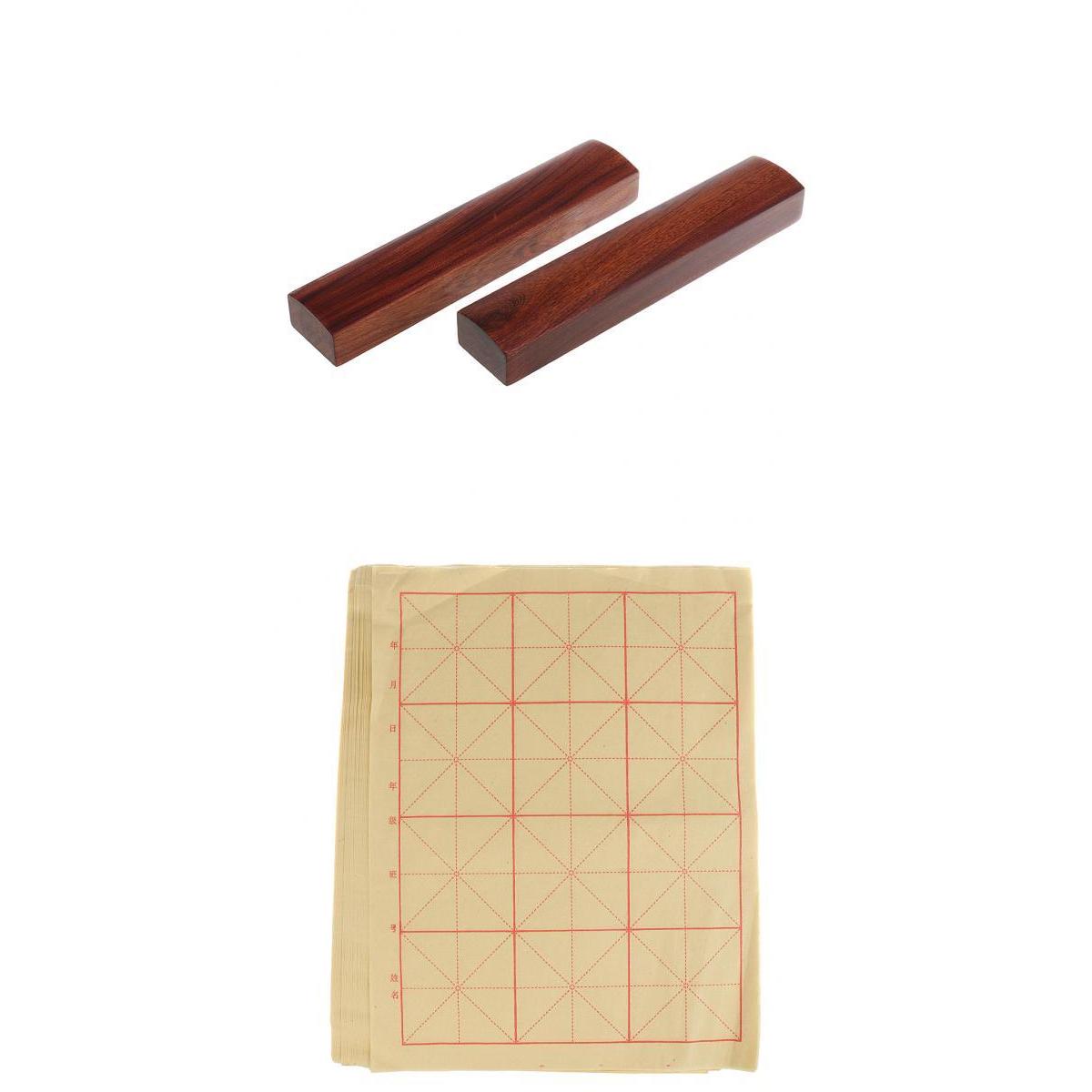Chinese Calligraphy Paperweight + 1 Pack Chinese Xuan Paper Rice Paper