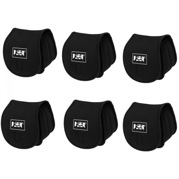 6Pcs Neoprene Fishing Reel Bag Waterproof Reel Cover Storage Pouch